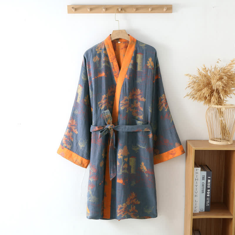 Bella Women's Bathrobe | Lightweight Cotton Gauze Kimono 0