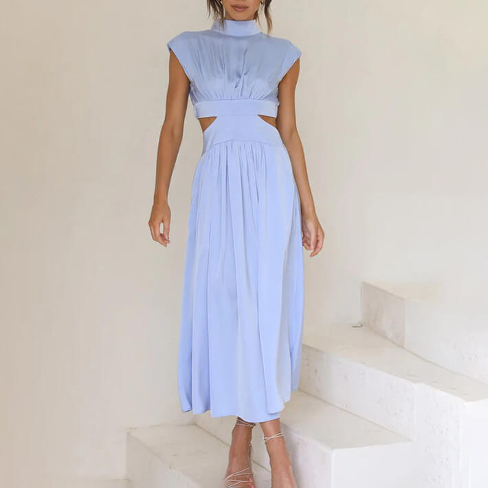 Women's Halter Neck Maxi Dress with Breezy Silhouette | Elegant Style for Any Occasion