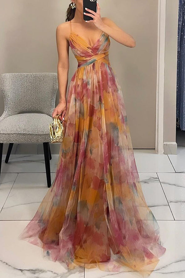 Women's Floral Print Maxi Dress with Flowing Design | Elegant Summer Dress for Effortless Style