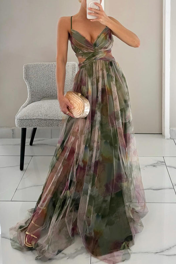 Women's Floral Print Maxi Dress with Flowing Design | Elegant Summer Dress for Effortless Style