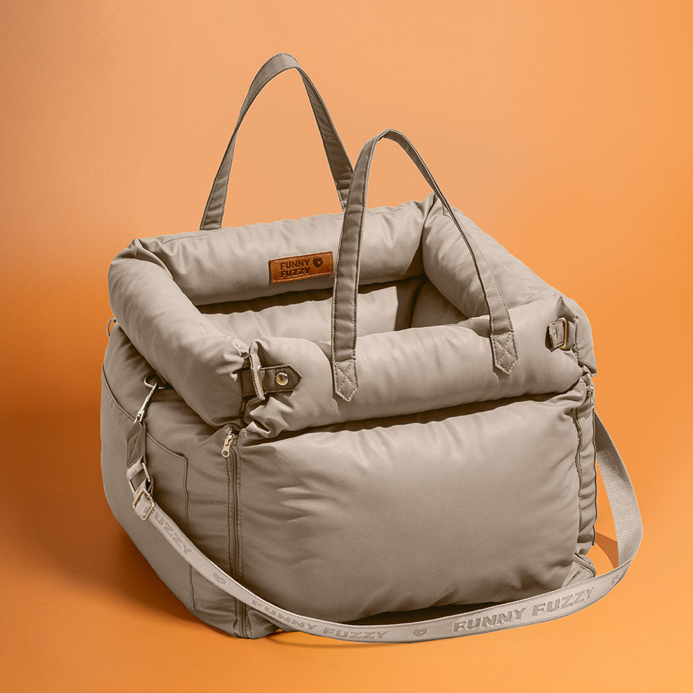 Dapper Dog Car Seat | Faux Leather, Comfortable Booster Seat for Pets 14