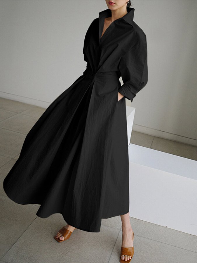 Long Sleeve Maxi Dress with Flattering Silhouette | Versatile Style for Effortless Chic