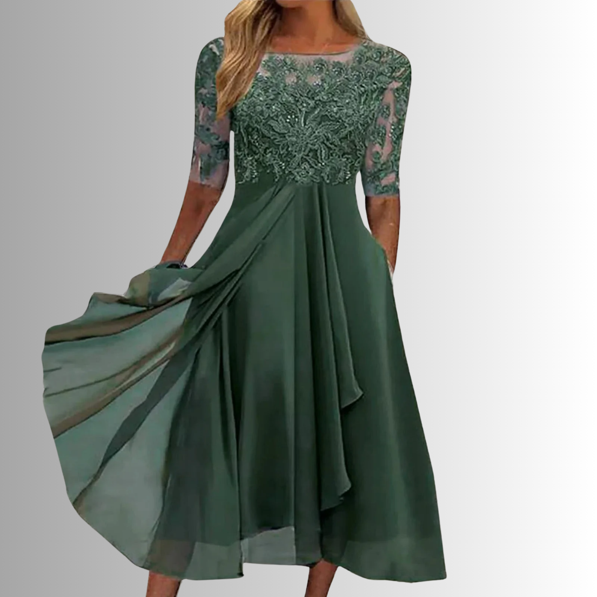 Women's Wedding Guest Dress with Breathable Fabric | Flattering Fit for Timeless Elegance