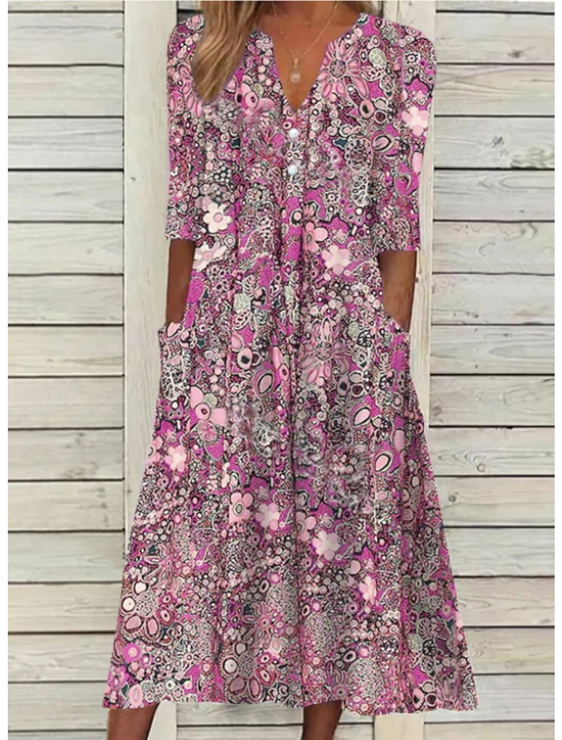 Elegant Summer Dresses | Flattering V-Neck Design with Tummy Coverage | Comfortable, Versatile Style for Any Occasion