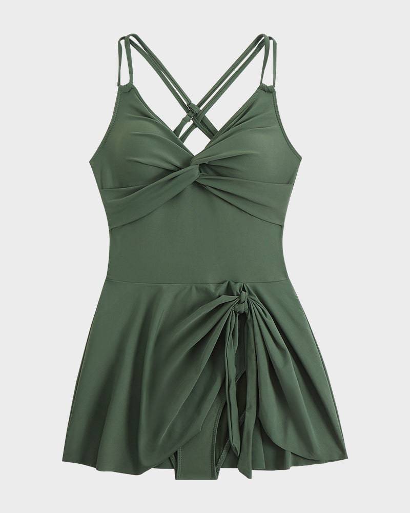 Elegant Swim Dress | Plus Size One Piece Swimsuit with Tummy Control | Adjustable Straps for Flattering Comfort 8