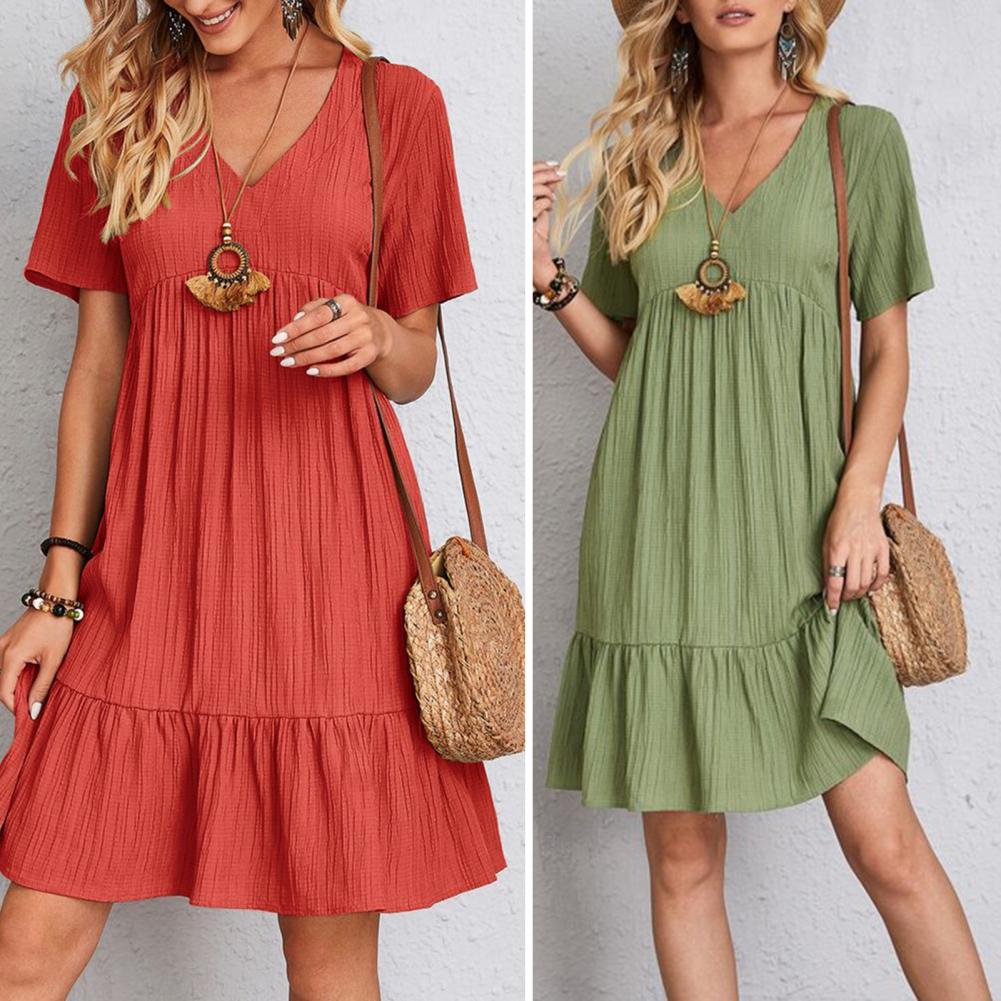 Elegant Women's Dress with Soft Layered Detailing | Flattering Fit for All Occasions