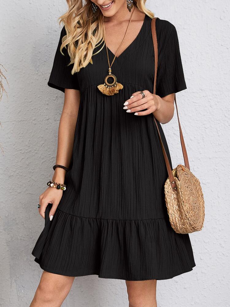 Elegant Women's Dress with Soft Layered Detailing | Flattering Fit for All Occasions