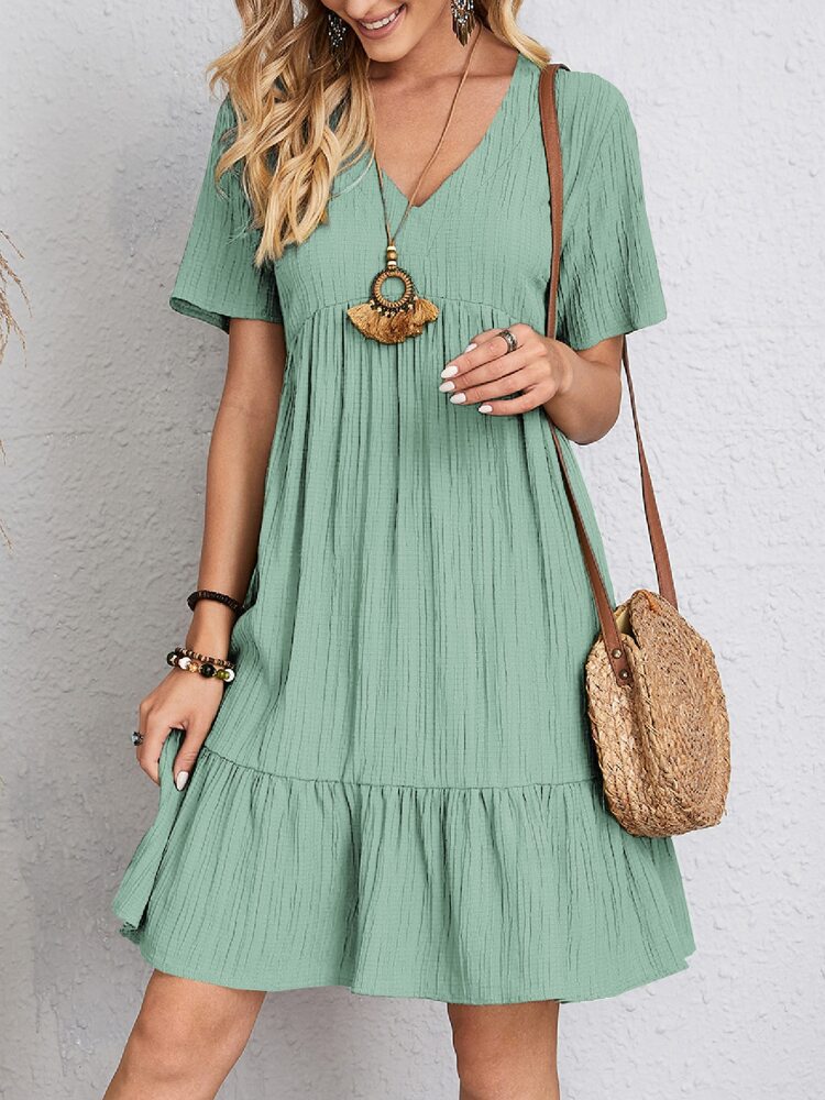 Elegant Women's Dress with Soft Layered Detailing | Flattering Fit for All Occasions