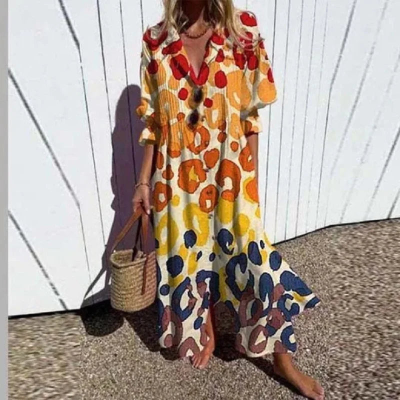 Women's Bohemian Maxi Dress with Flattering Fit | Lightweight Fabric for All-Day Comfort