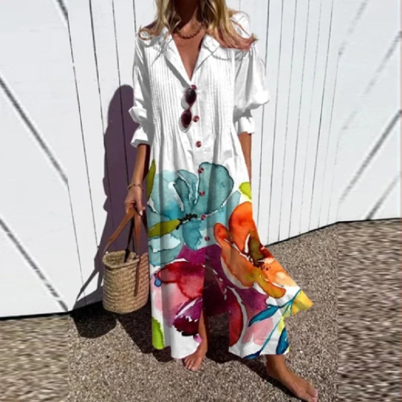 Women's Bohemian Maxi Dress with Flattering Fit | Lightweight Fabric for All-Day Comfort