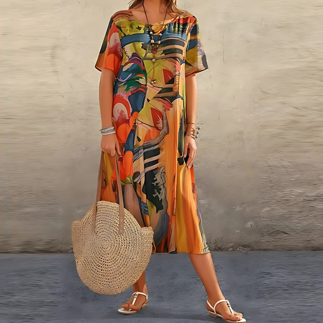 Women's Floral Dress with Flattering Fit | Lightweight Fabric for All-Day Comfort