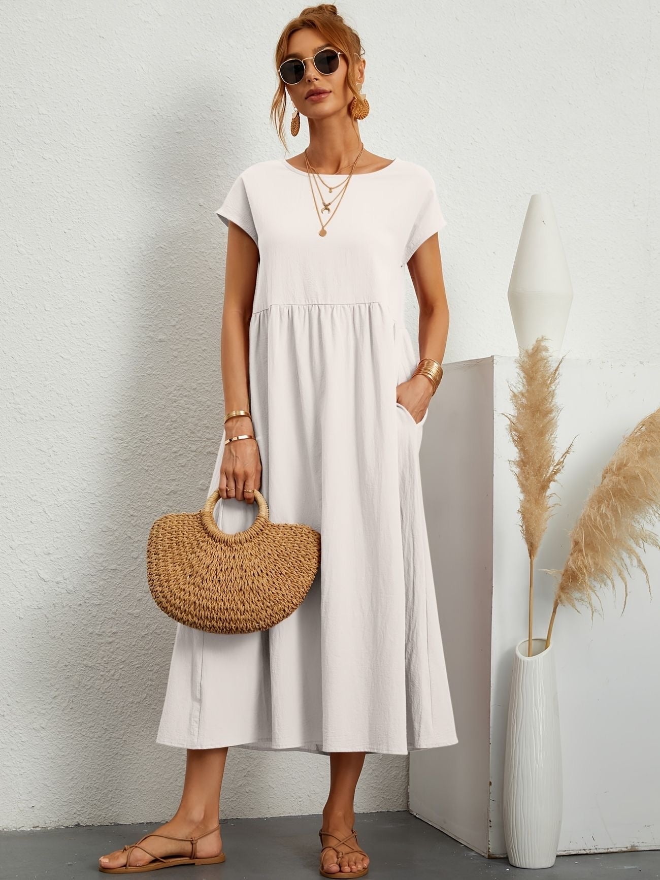 Women's Summer Dress with Flattering Silhouette | Lightweight & Versatile Style for Effortless Charm