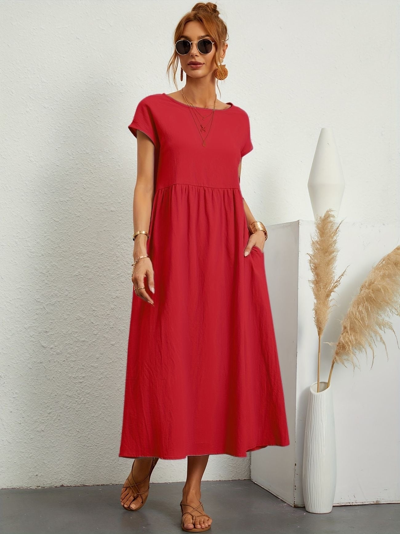 Women's Summer Dress with Flattering Silhouette | Lightweight & Versatile Style for Effortless Charm