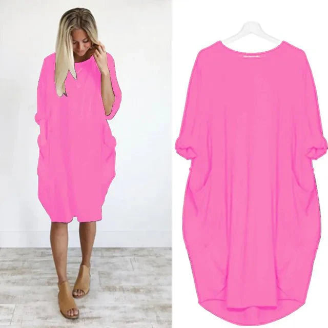 Women's Dress with Flattering Draping & Hidden Pockets | Comfortable Summer Style for Effortless Confidence