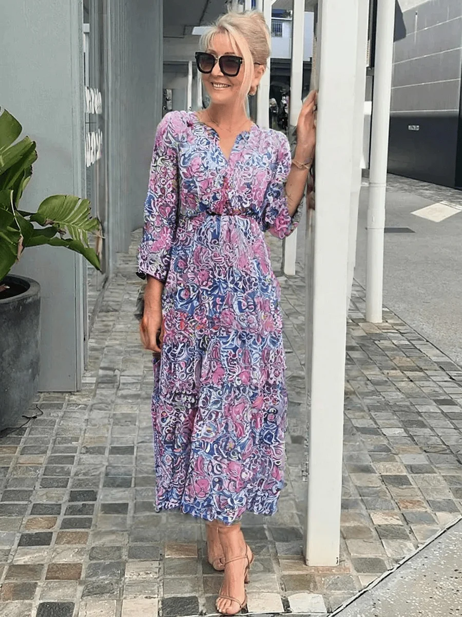 Women's Floral Boho Dress with Airy Silhouette | Versatile Style for Effortless Comfort