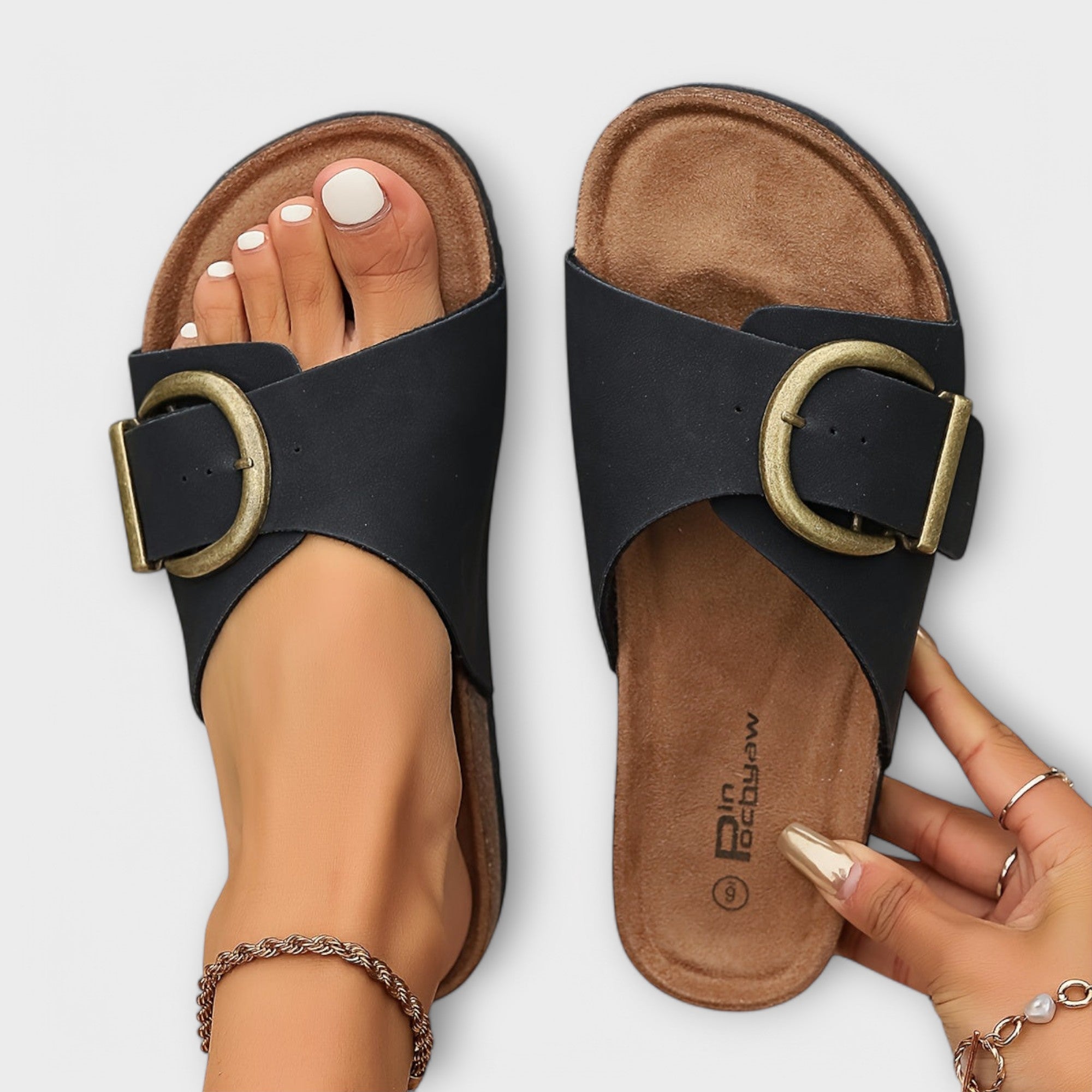Women's Sandals with Ergonomic Footbed | Vintage-Inspired Design for All-Day Comfort