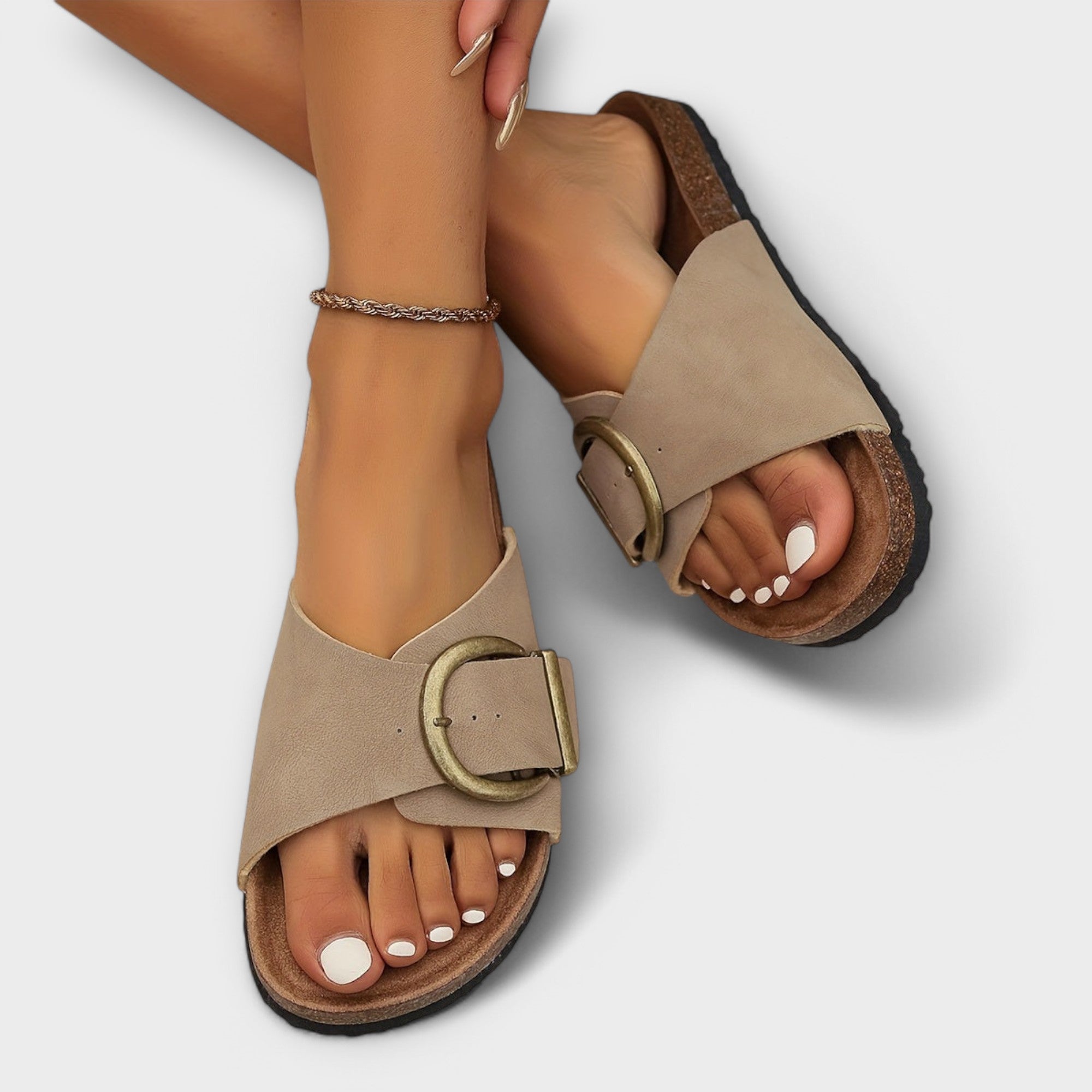 Women's Sandals with Ergonomic Footbed | Vintage-Inspired Design for All-Day Comfort