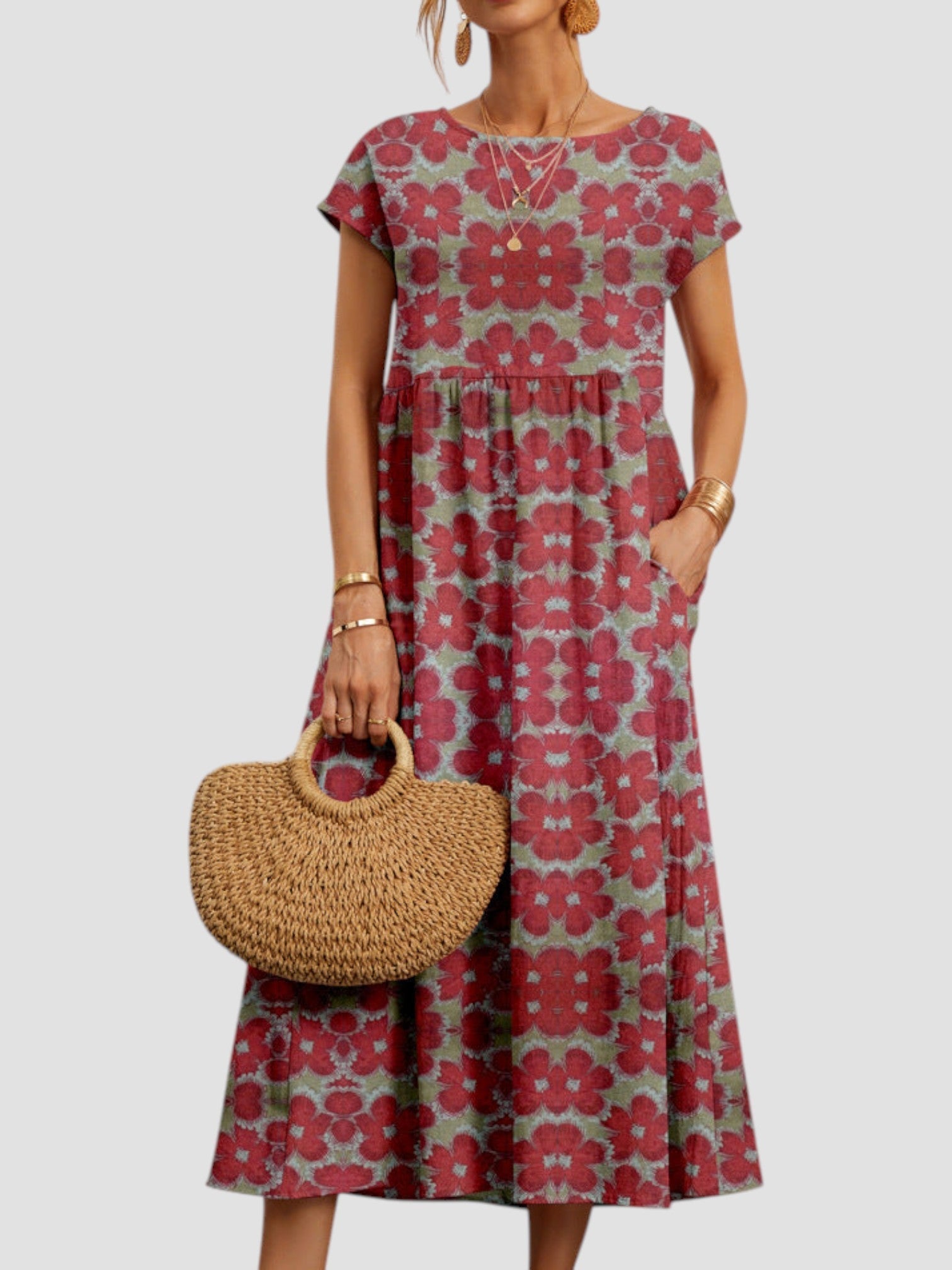 Lynn Collection | Women's Maxi Dress with Floral Print | Lightweight Summer Comfort for Effortless Elegance