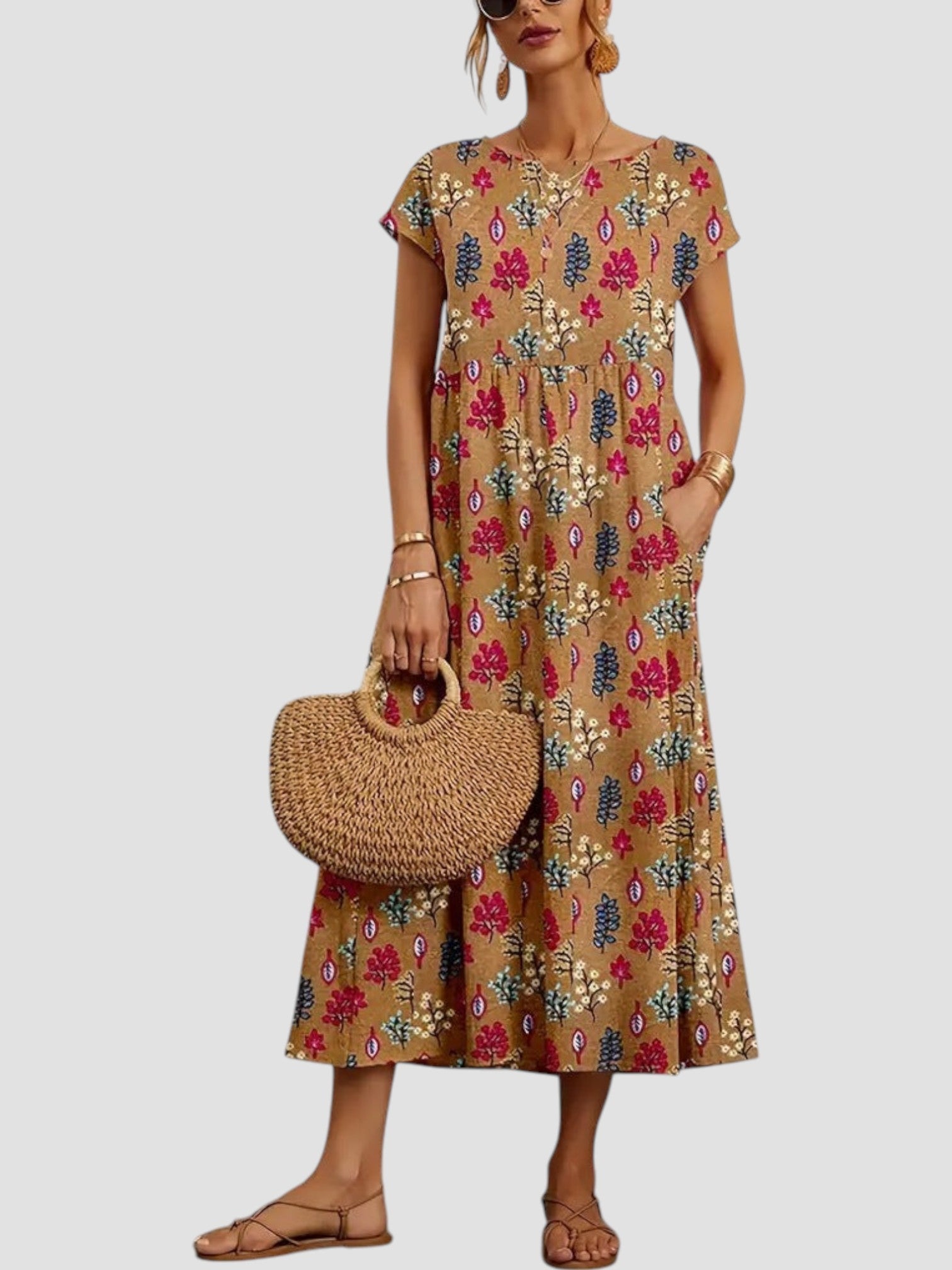 Lynn Collection | Women's Maxi Dress with Floral Print | Lightweight Summer Comfort for Effortless Elegance
