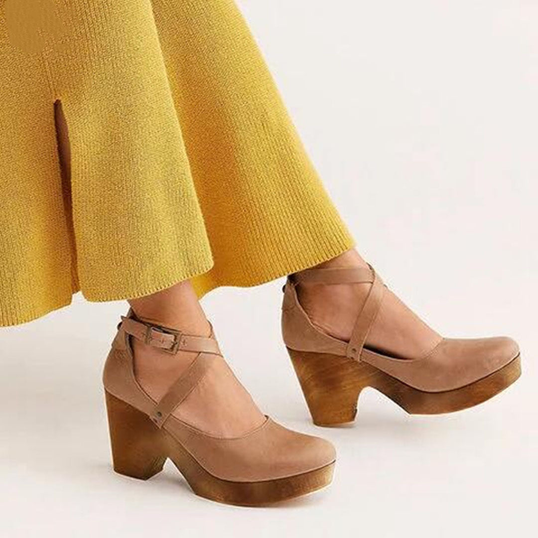 Timeless Elegance | Black Wedge Heels for Women with Adjustable Ankle Strap | All-Day Comfort for Every Occasion 5