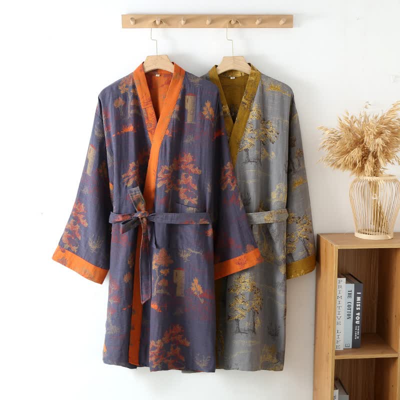 Bella Women's Bathrobe | Lightweight Cotton Gauze Kimono 1