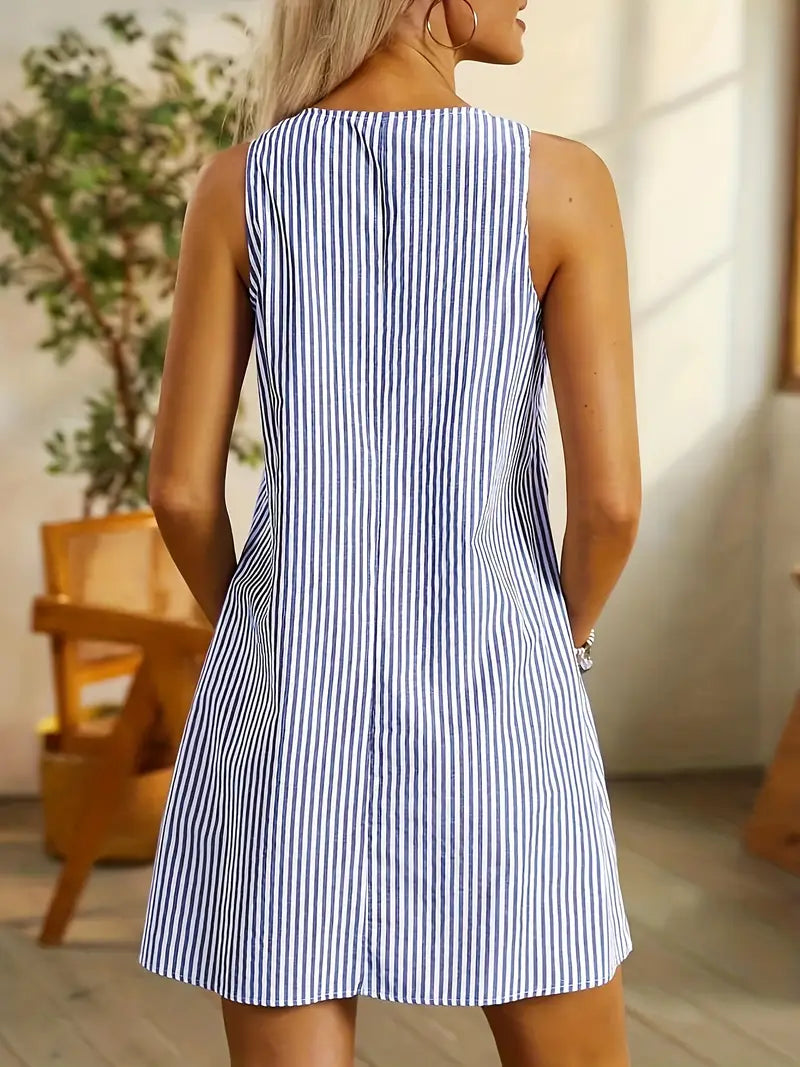 Women's Striped Summer Dress with Pockets | Effortless Style for Casual Outings