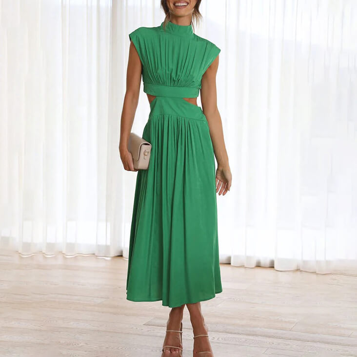 Women's Halter Neck Maxi Dress with Breezy Silhouette | Elegant Style for Any Occasion