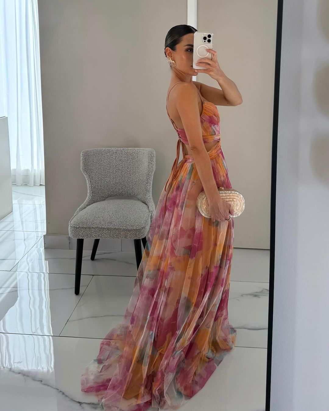 Women's Floral Print Maxi Dress with Flowing Design | Elegant Summer Dress for Effortless Style