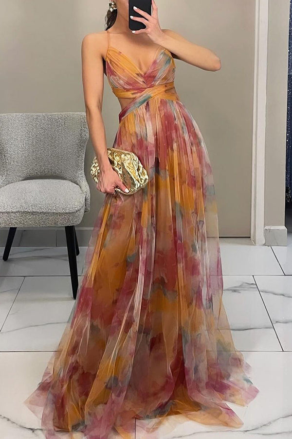Women's Floral Print Maxi Dress with Flowing Design | Elegant Summer Dress for Effortless Style