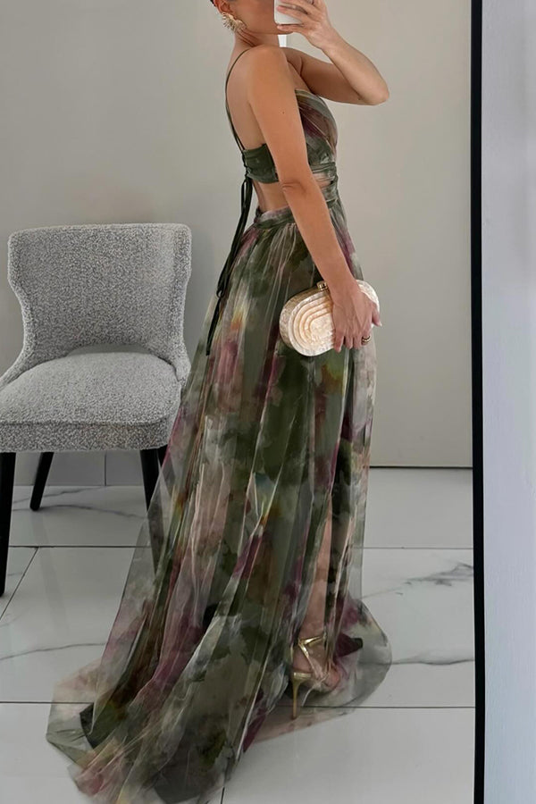 Women's Floral Print Maxi Dress with Flowing Design | Elegant Summer Dress for Effortless Style