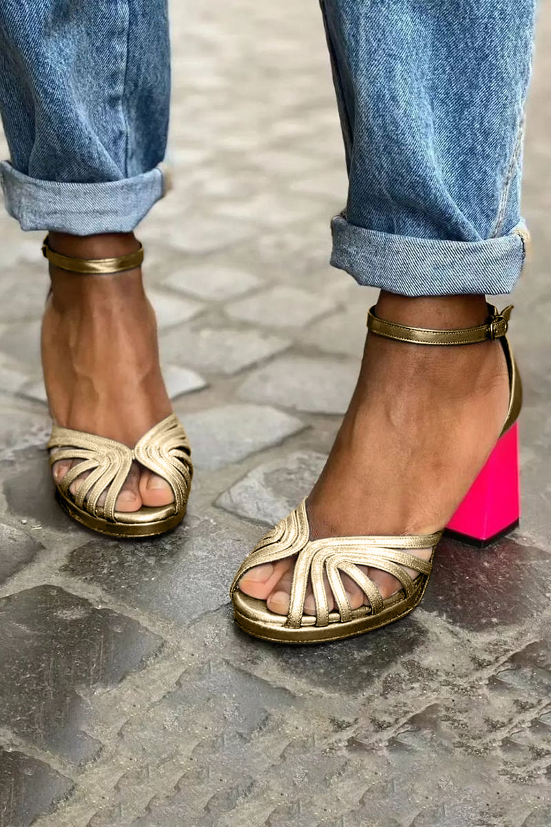 Classic Open Toe Women's Sandals with Supportive Ankle Strap | Bold Block Heel for All-Day Comfort
