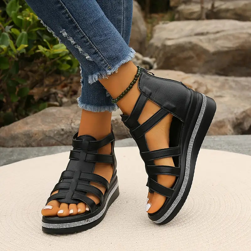 Comfort Sandals | Women's Sandals with Rhinestone Accents | All-Day Support for Stylish Comfort 1