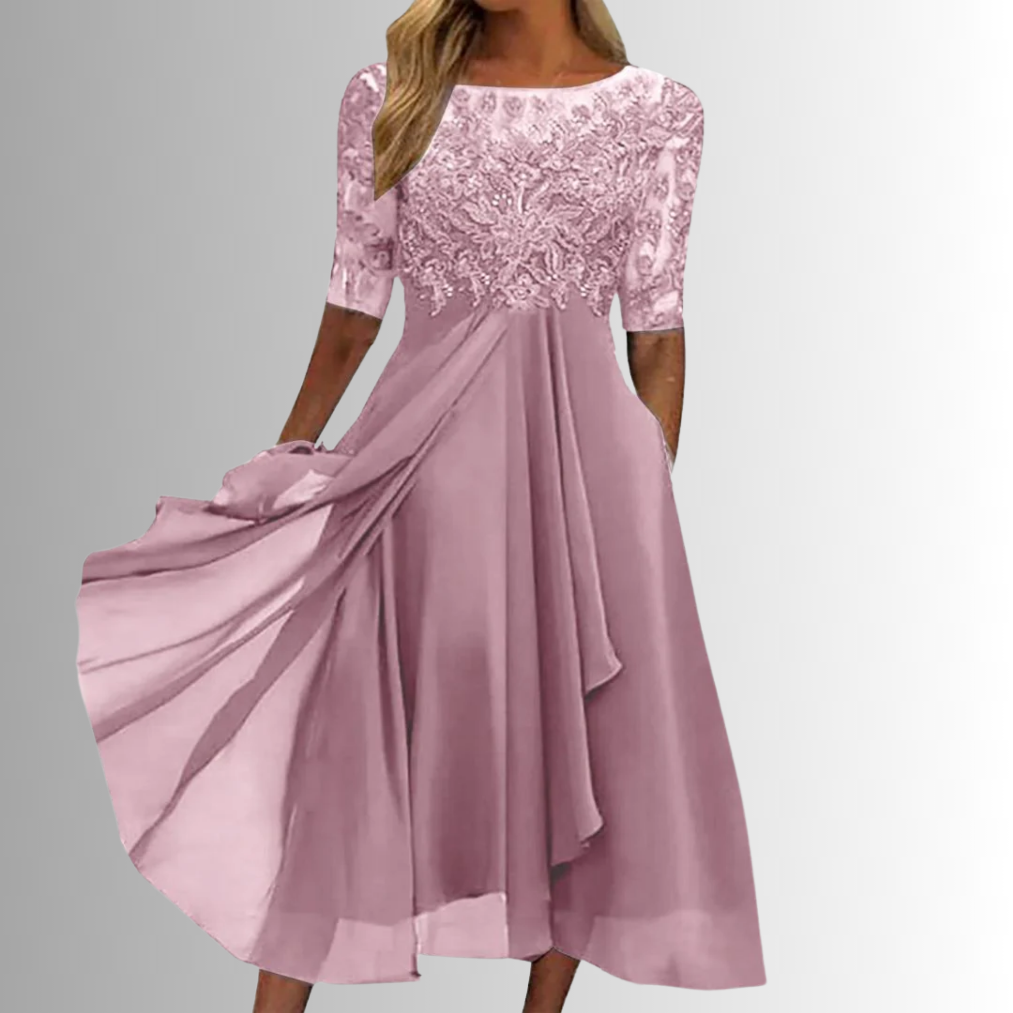 Women's Wedding Guest Dress with Breathable Fabric | Flattering Fit for Timeless Elegance