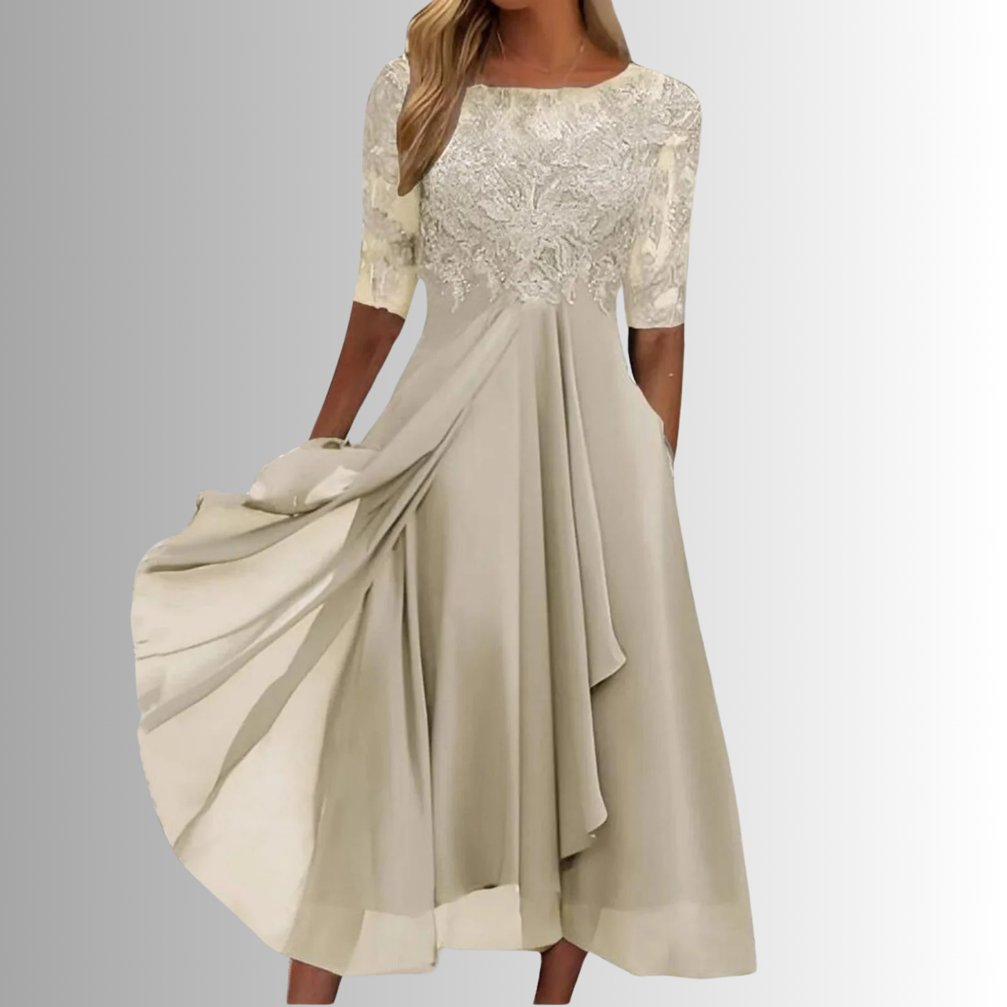 Women's Wedding Guest Dress with Breathable Fabric | Flattering Fit for Timeless Elegance