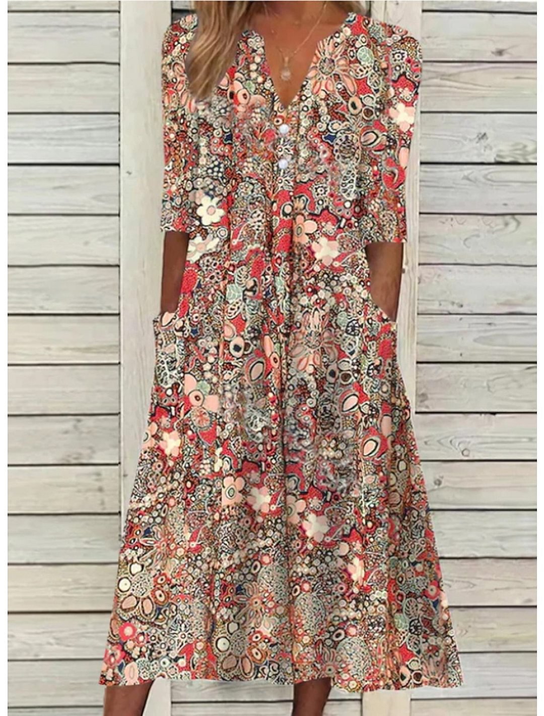 Elegant Summer Dresses | Flattering V-Neck Design with Tummy Coverage | Comfortable, Versatile Style for Any Occasion