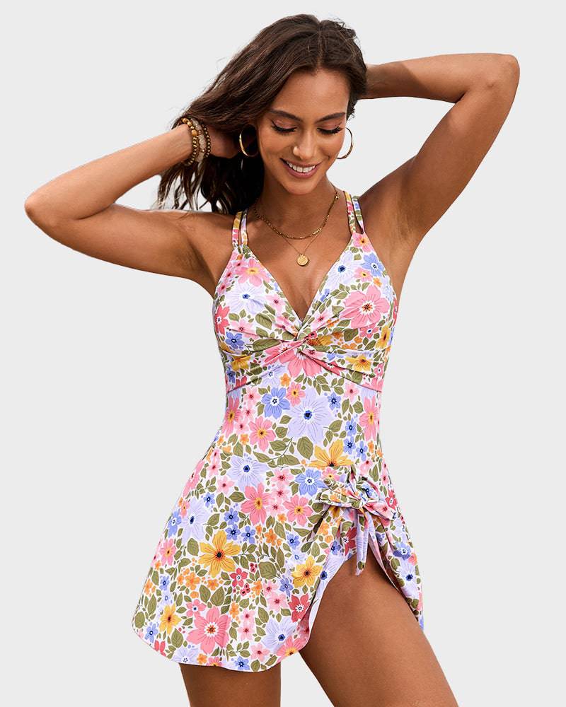 Elegant Swim Dress | Plus Size One Piece Swimsuit with Tummy Control | Adjustable Straps for Flattering Comfort 4