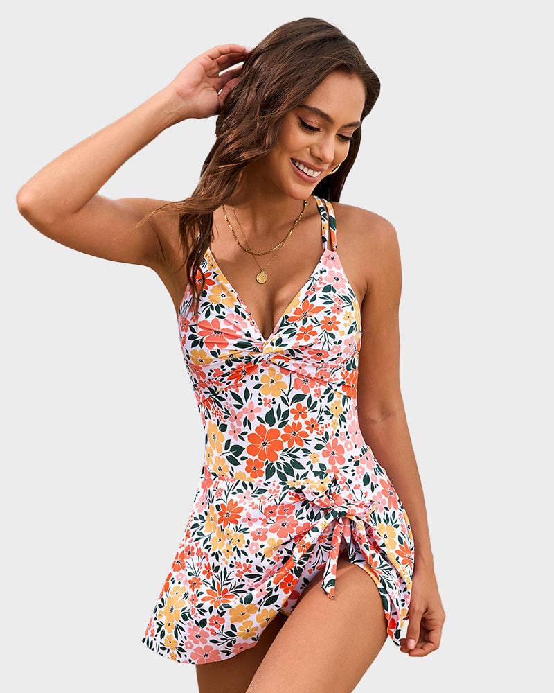Elegant Swim Dress | Plus Size One Piece Swimsuit with Tummy Control | Adjustable Straps for Flattering Comfort 5