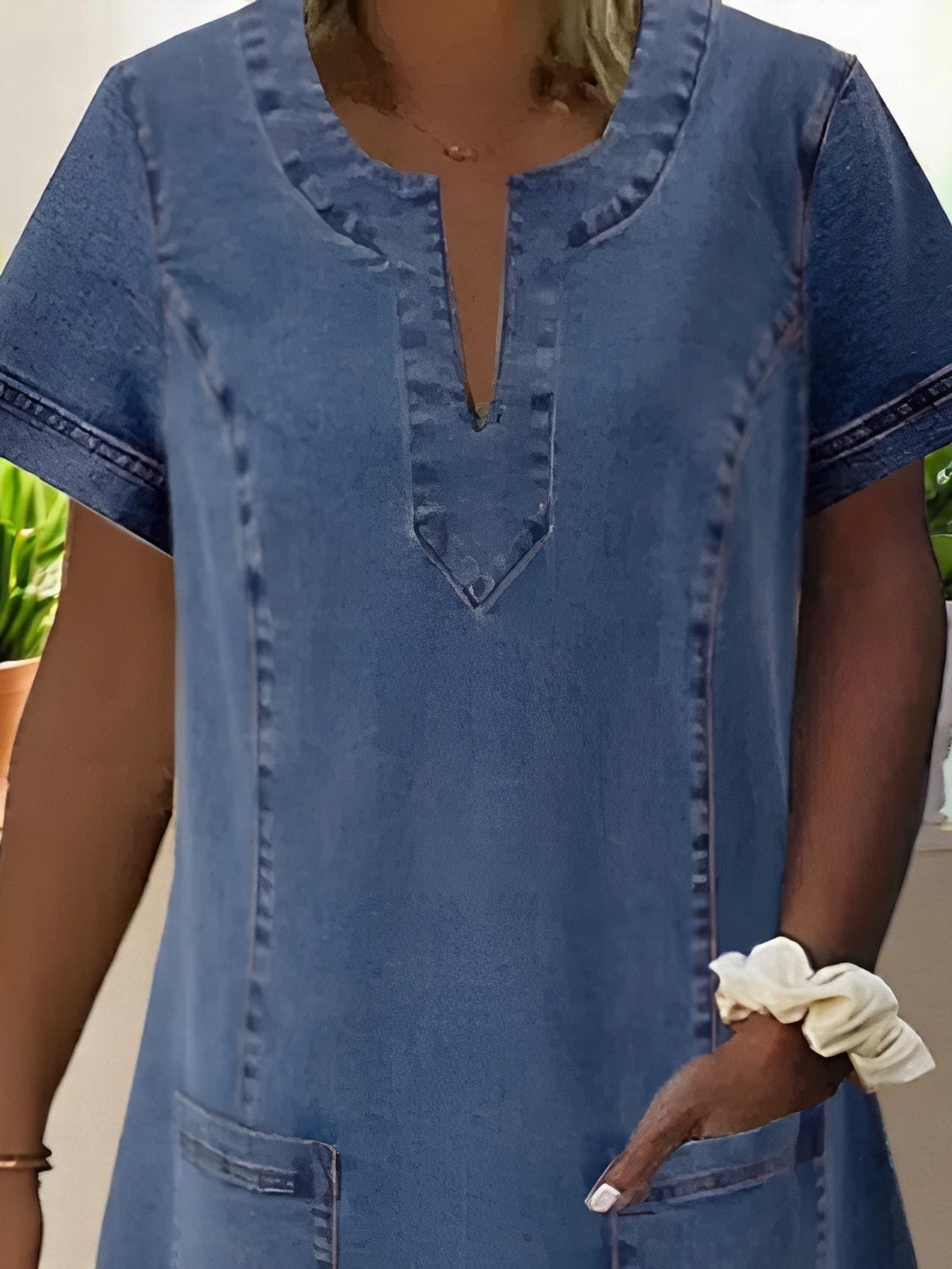 Denim Dress Women with Relaxed Fit & Pockets | Effortless Everyday Style