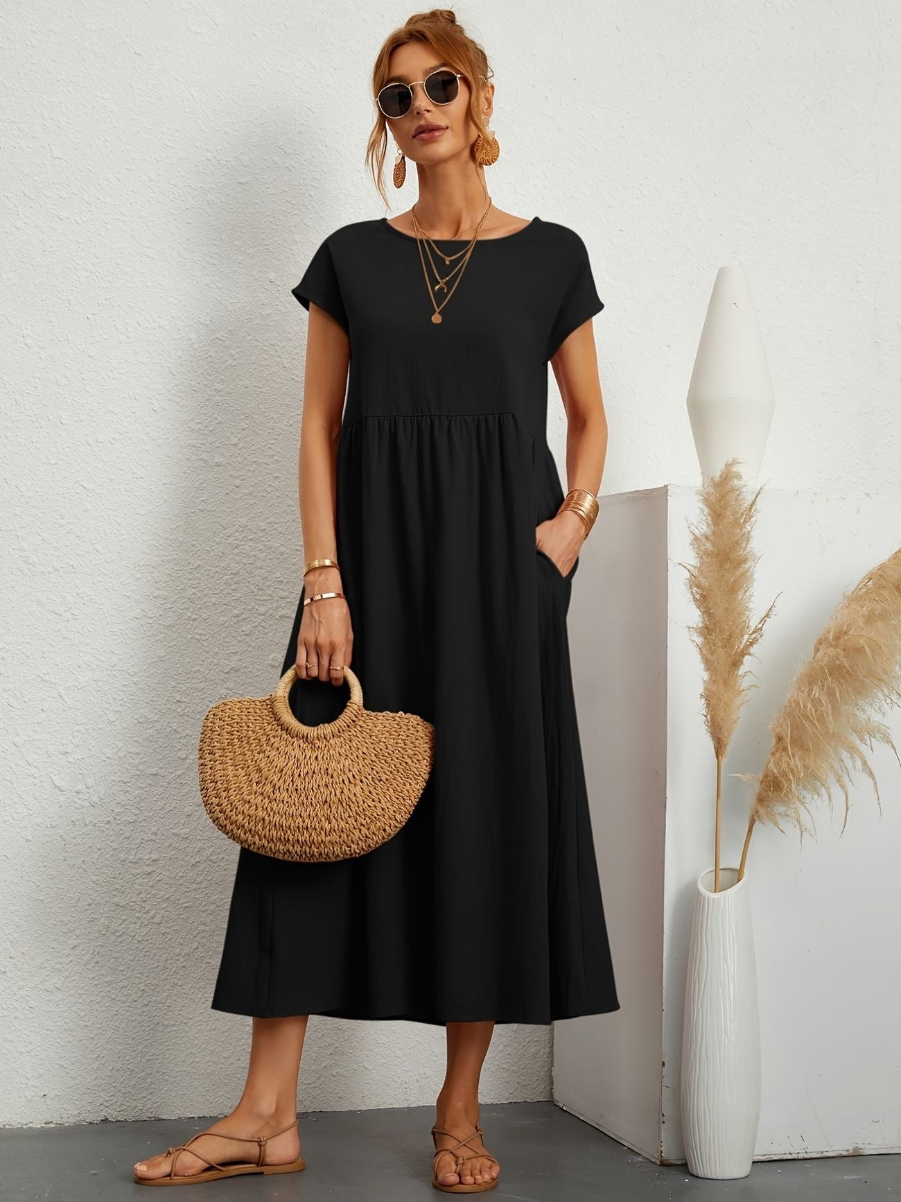 Women's Summer Dress with Flattering Silhouette | Lightweight & Versatile Style for Effortless Charm