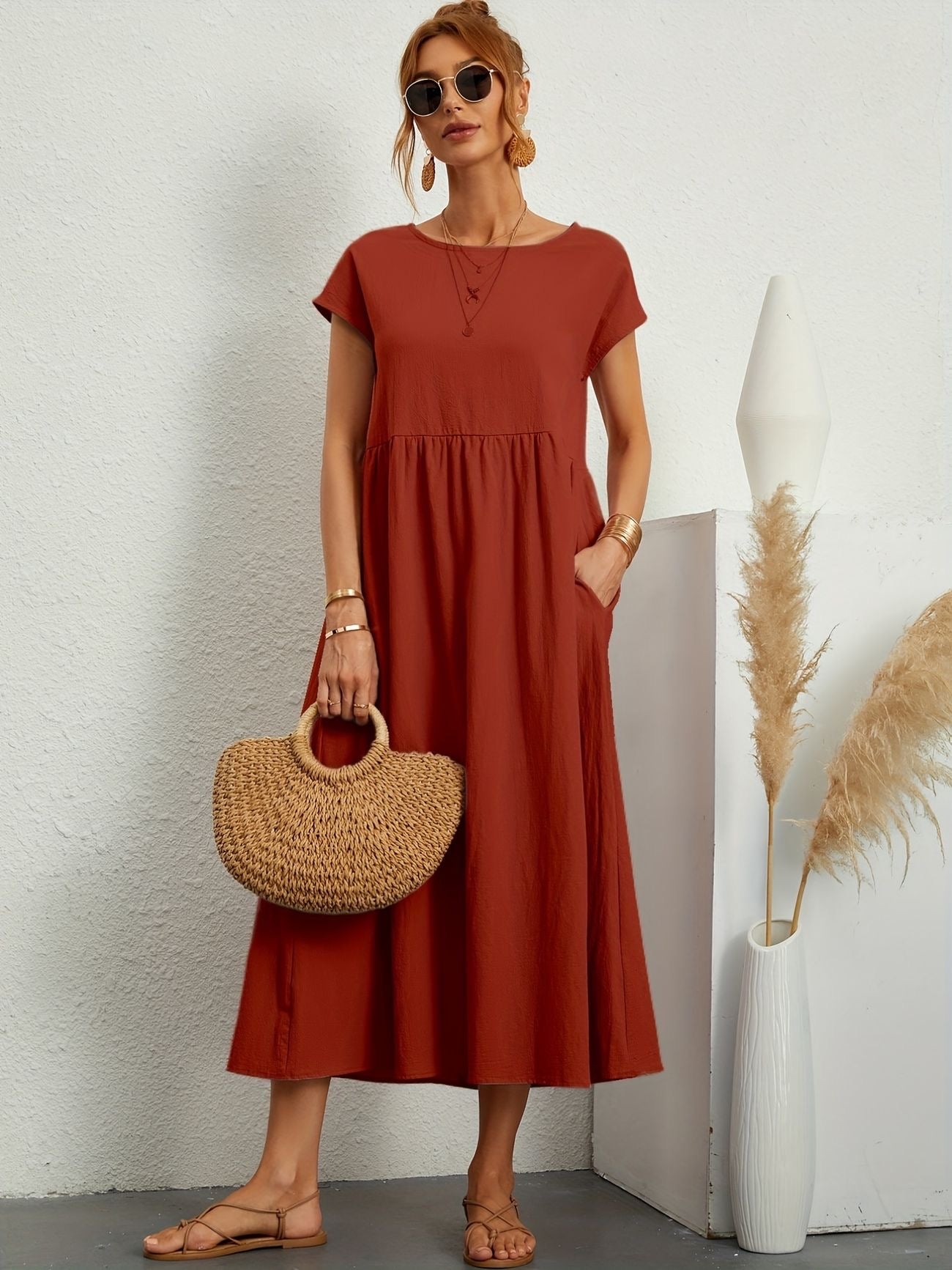 Women's Summer Dress with Flattering Silhouette | Lightweight & Versatile Style for Effortless Charm
