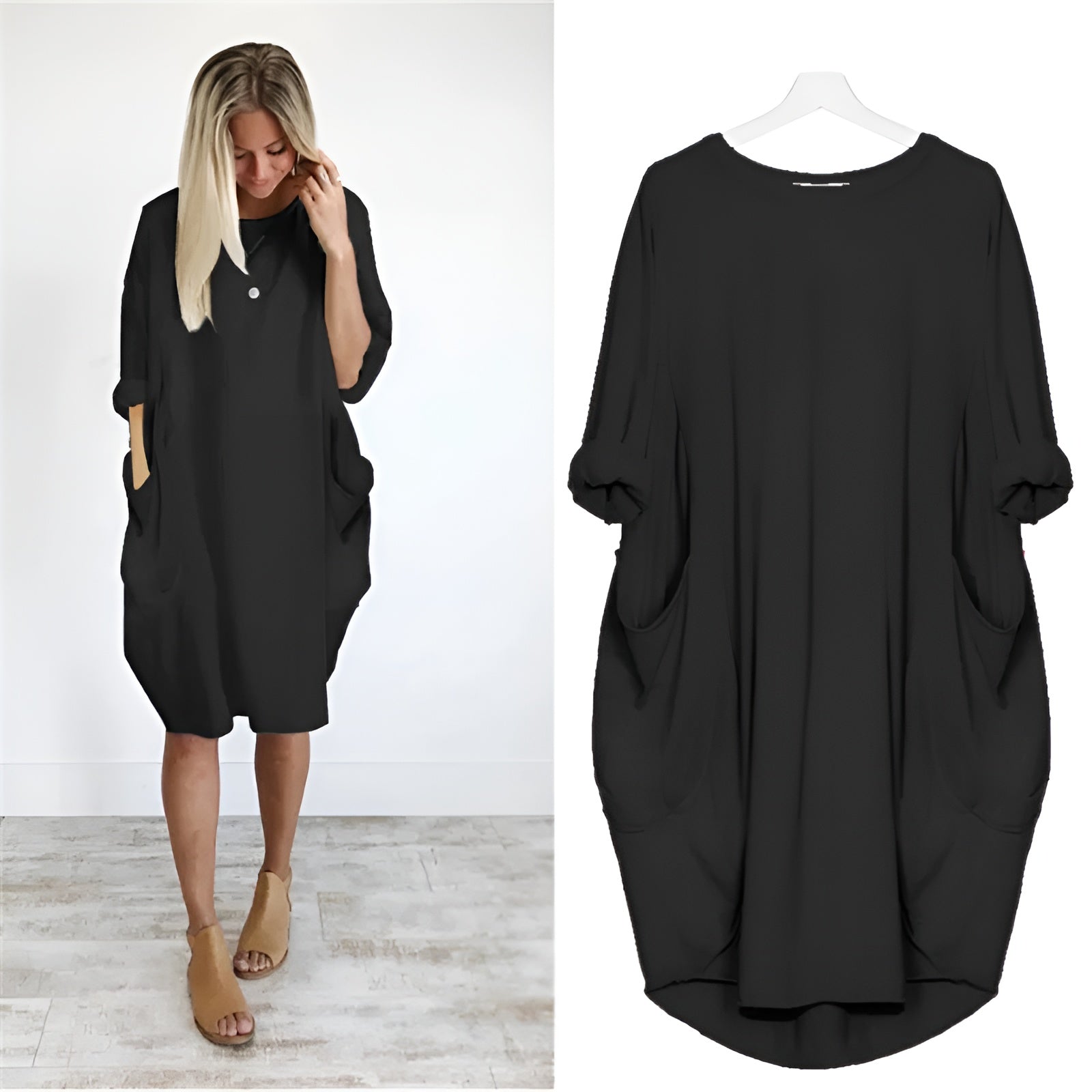 Women's Dress with Flattering Draping & Hidden Pockets | Comfortable Summer Style for Effortless Confidence