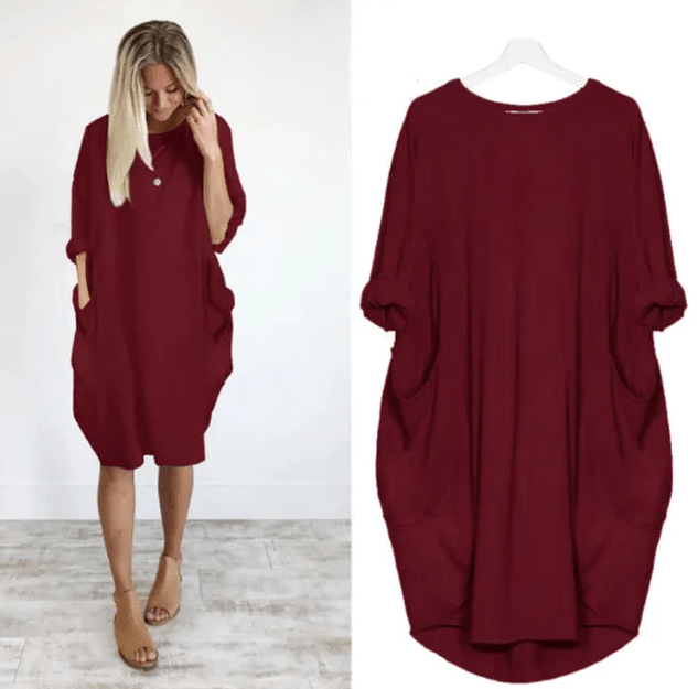 Women's Dress with Flattering Draping & Hidden Pockets | Comfortable Summer Style for Effortless Confidence