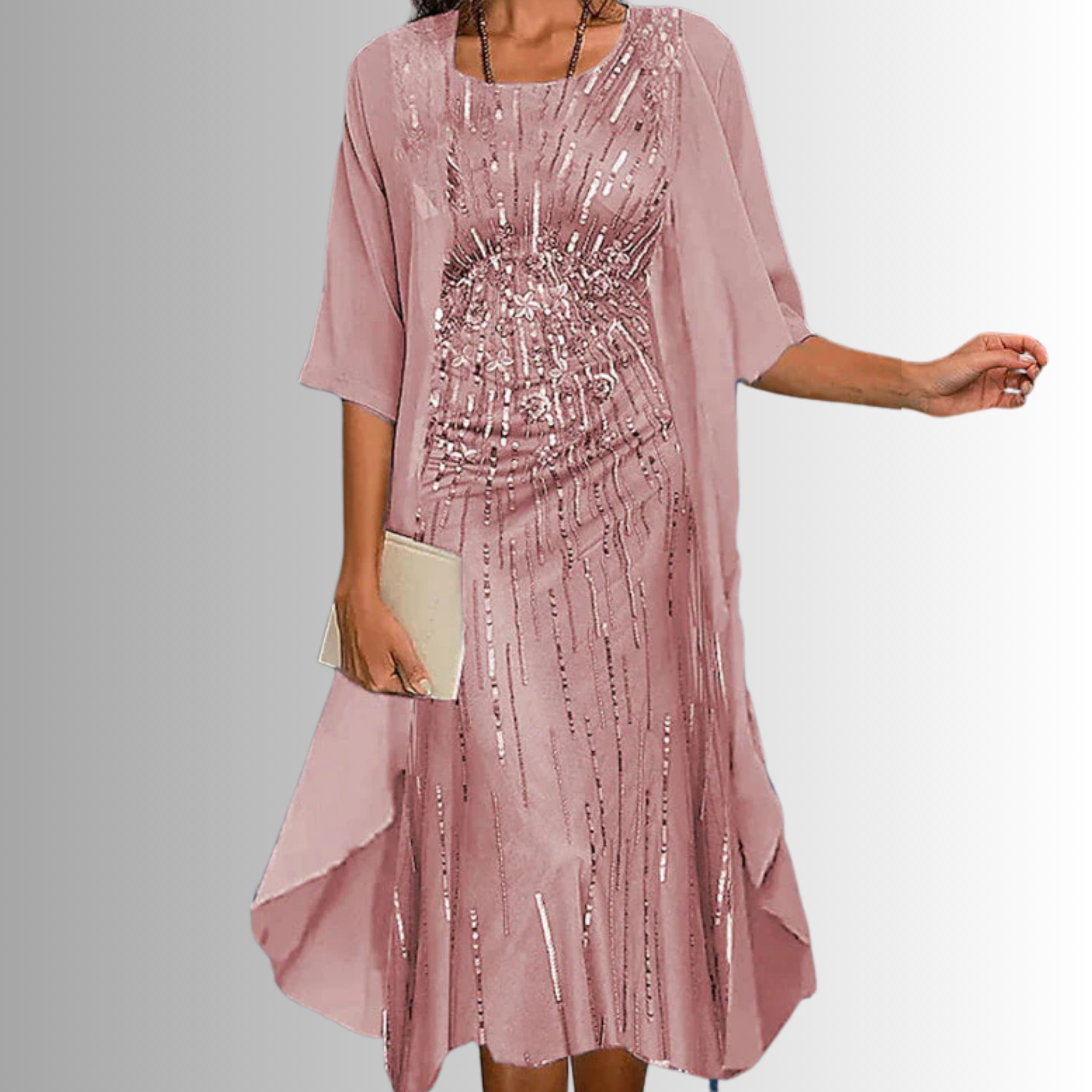 Women's Outfit 2-Piece Set with Lightweight Blouse & Flowy Dress for Effortless Style