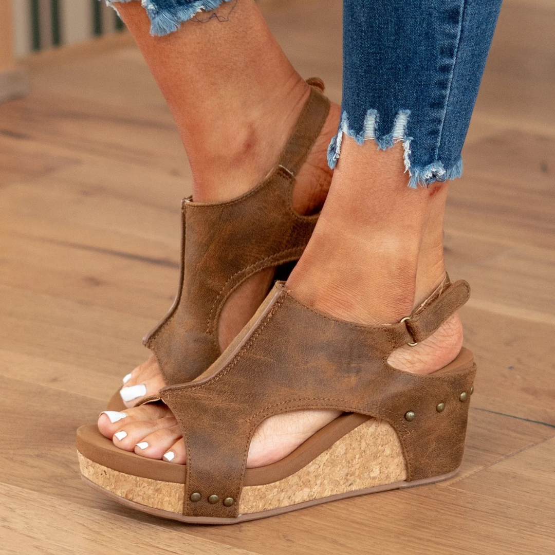 Wedge Sandals for Women with Breathable Suede | Elegant Design for All-Day Comfort