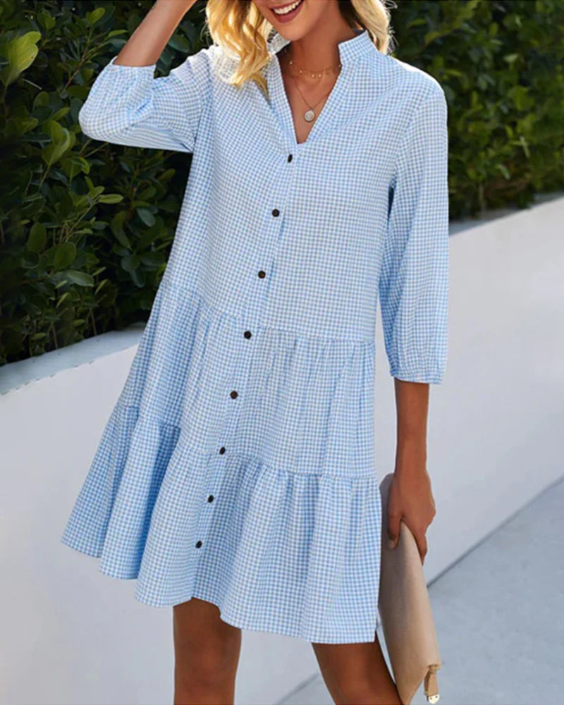 Lorraine Collection | Women's Summer Dress with Classic Check Pattern | Relaxed Fit for Effortless Style