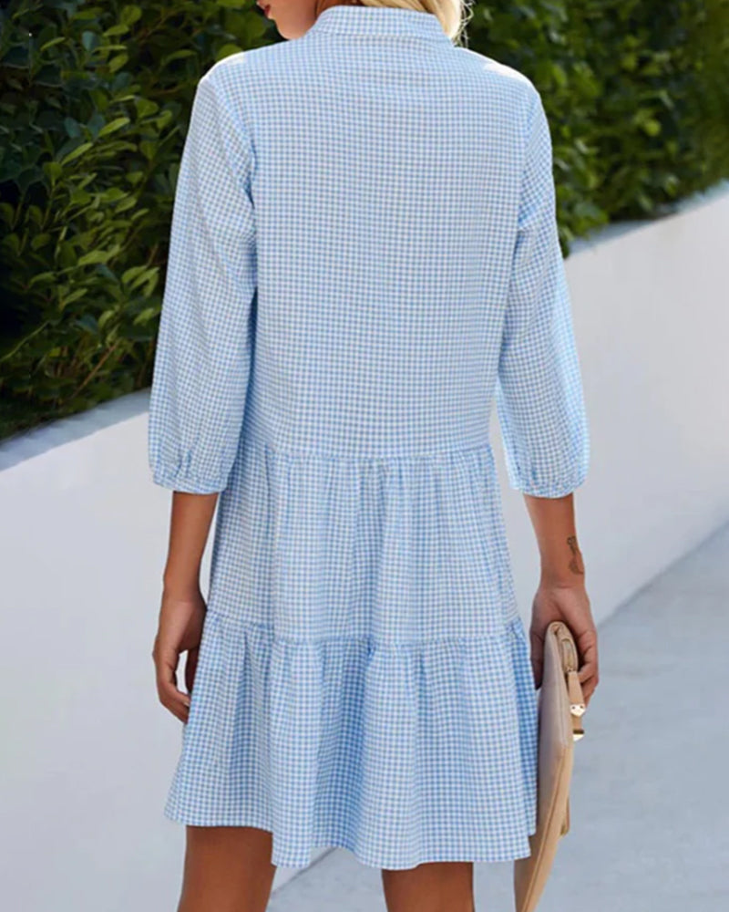 Lorraine Collection | Women's Summer Dress with Classic Check Pattern | Relaxed Fit for Effortless Style