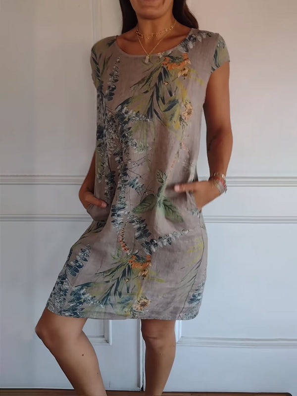 Women's Summer Dress with Soft Fabric & Round Neck | Flattering Fit for All-Day Comfort