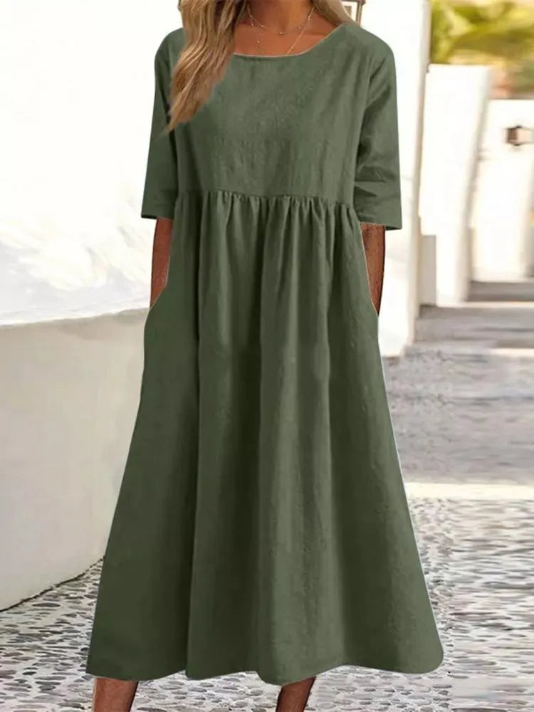 Women's Summer Dress with Floral Print | Lightweight Fabric for Effortless Elegance