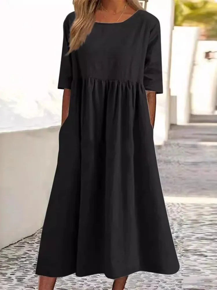 Women's Summer Dress with Floral Print | Lightweight Fabric for Effortless Elegance