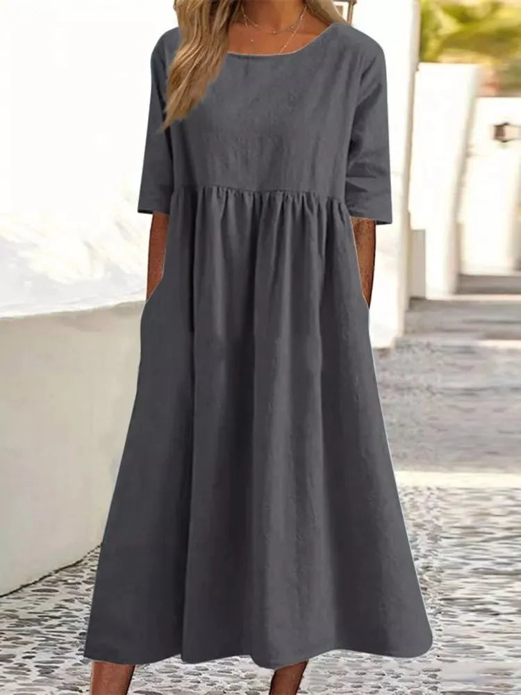 Women's Summer Dress with Floral Print | Lightweight Fabric for Effortless Elegance